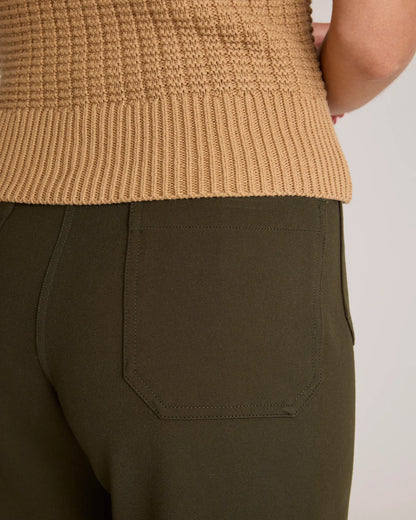 Ultra-Stretch Ponte Cropped Wide Leg Pants - US 4328