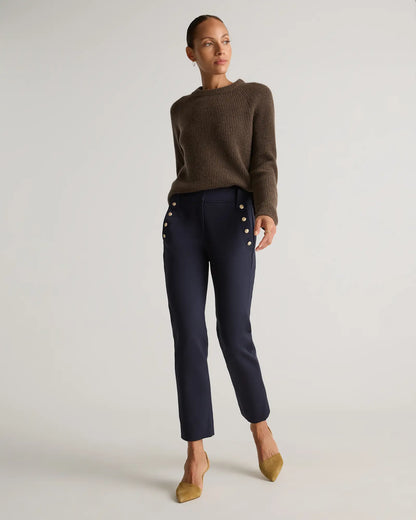 Ultra-Stretch Ponte Straight Leg Mariner Pants - US 5990