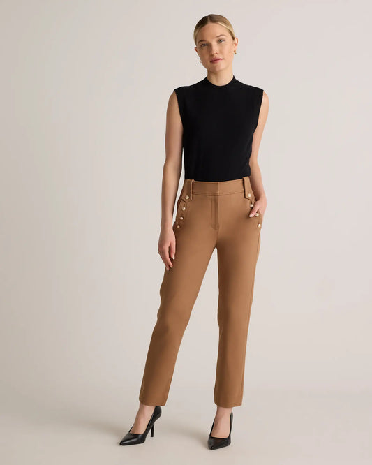 Ultra-Stretch Ponte Straight Leg Mariner Pants - US 1597