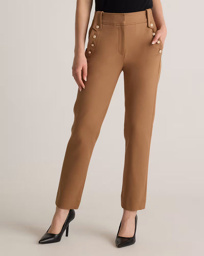 Ultra-Stretch Ponte Straight Leg Mariner Pants - US 1597