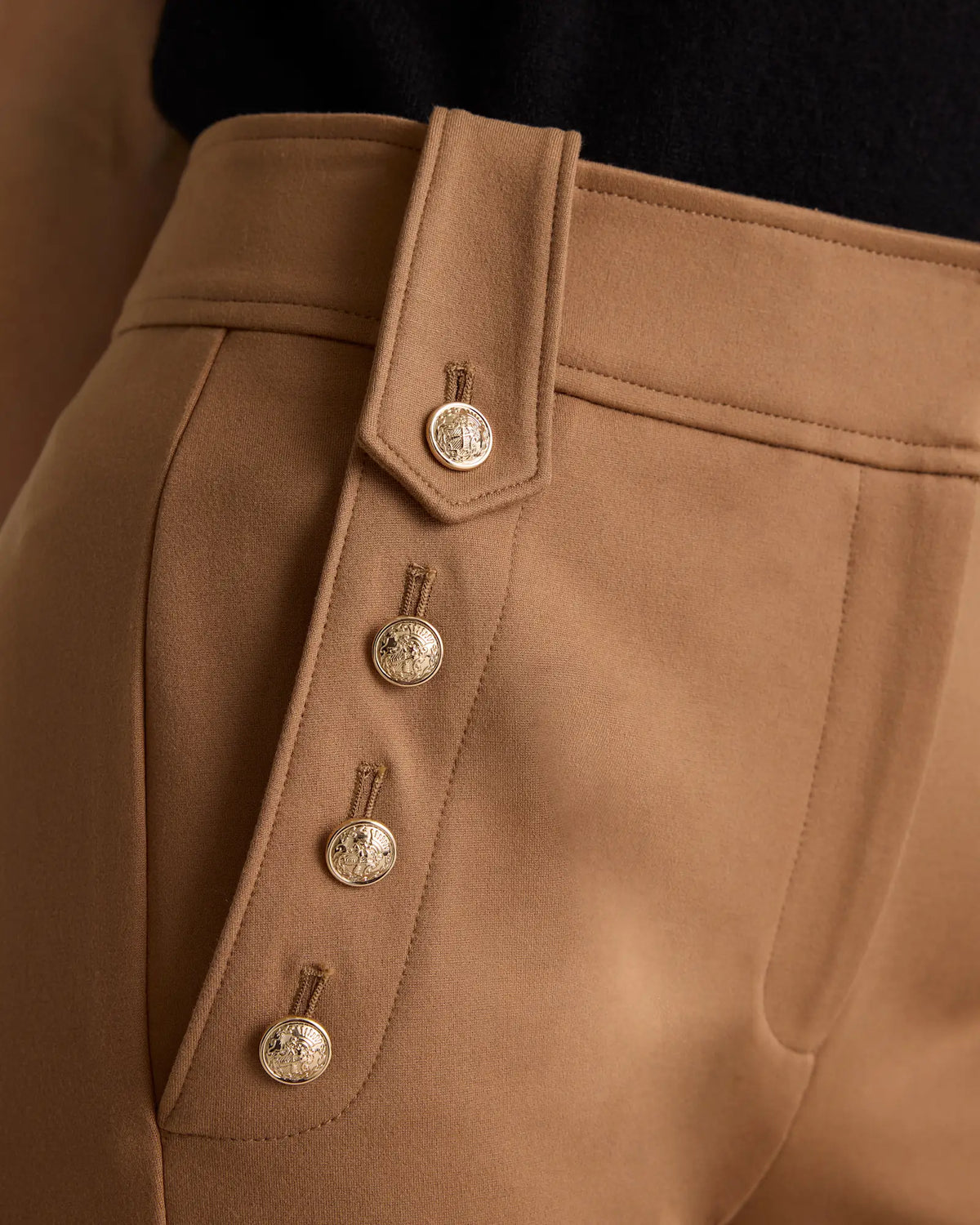 Ultra-Stretch Ponte Straight Leg Mariner Pants - US 1597
