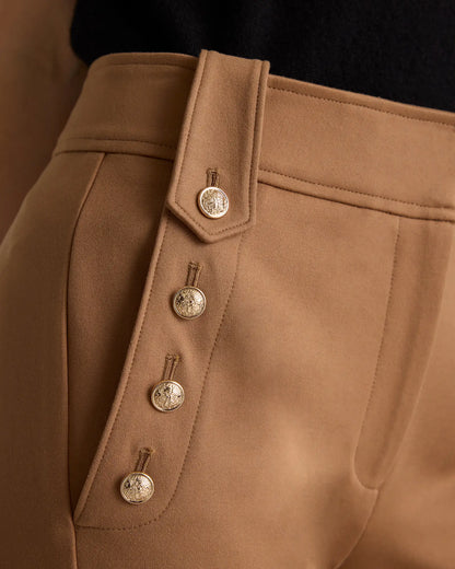 Ultra-Stretch Ponte Straight Leg Mariner Pants - US 1597