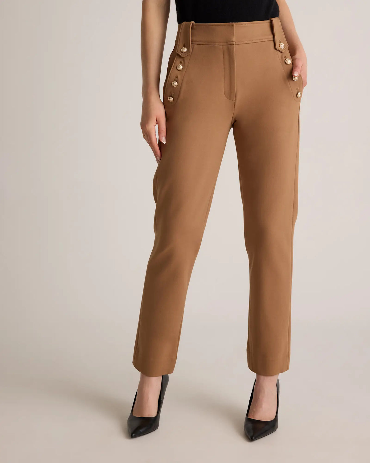 Ultra-Stretch Ponte Straight Leg Mariner Pants - US 1597