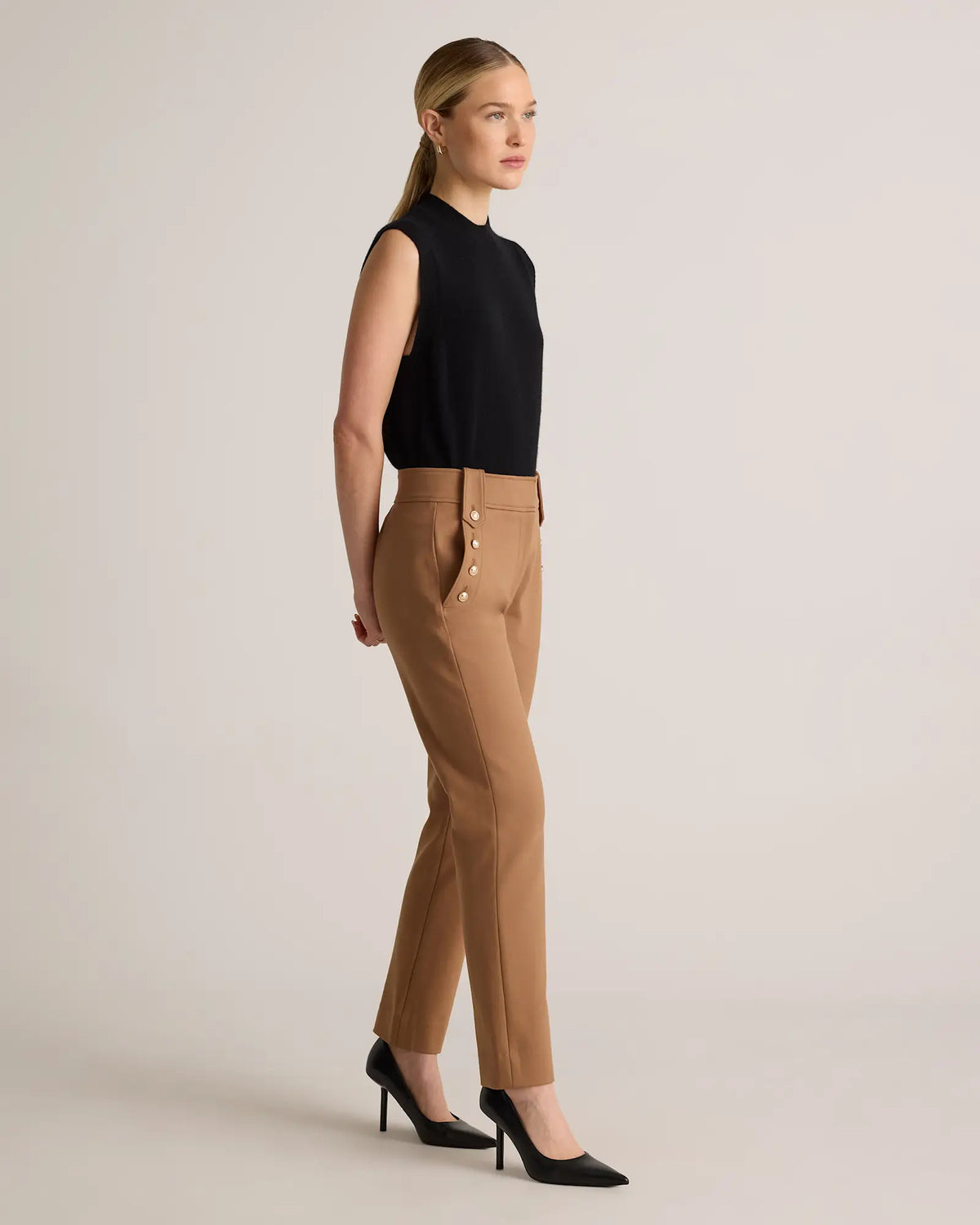 Ultra-Stretch Ponte Straight Leg Mariner Pants - US 1597