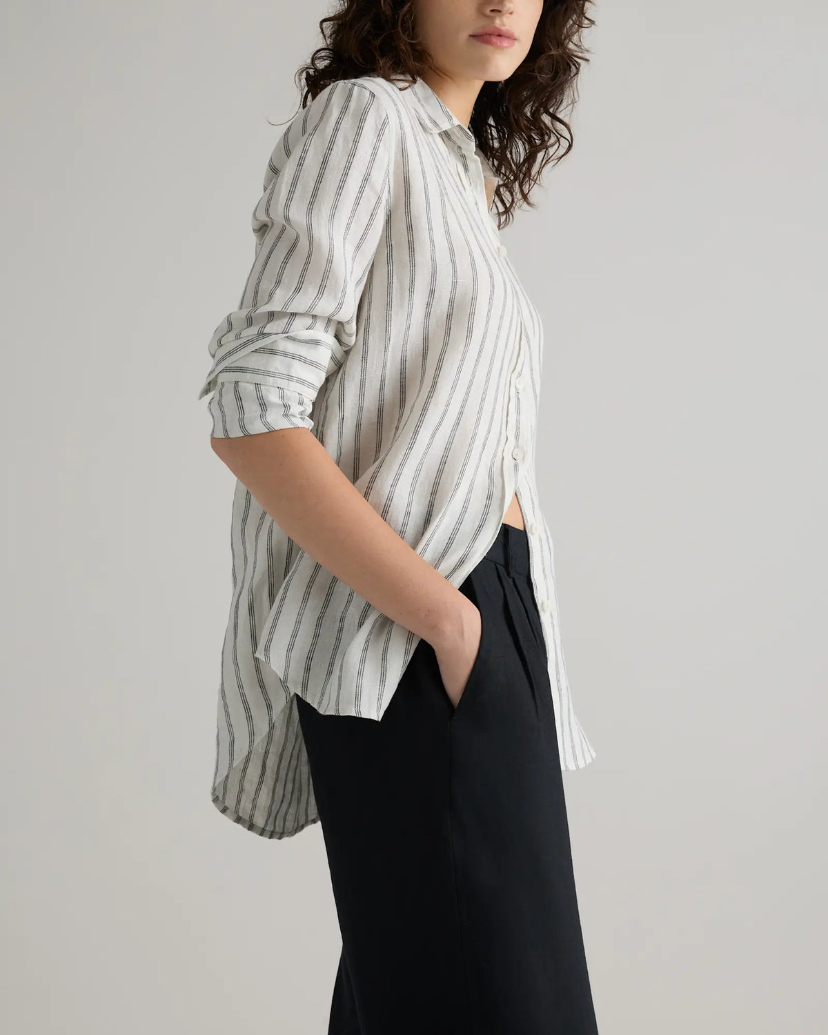 100% European Linen Pleated Trouser - US 9224
