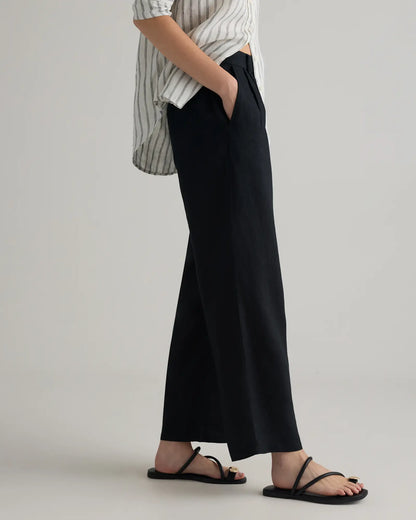 100% European Linen Pleated Trouser - US 9224