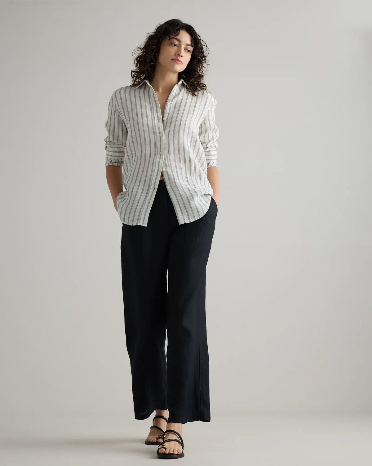 100% European Linen Pleated Trouser - US 9224