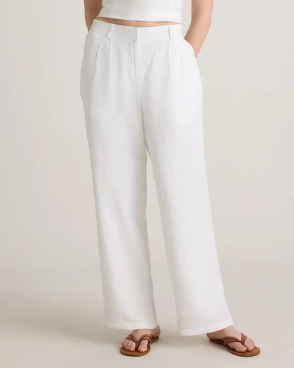 100% European Linen Pleated Trouser - US 7663