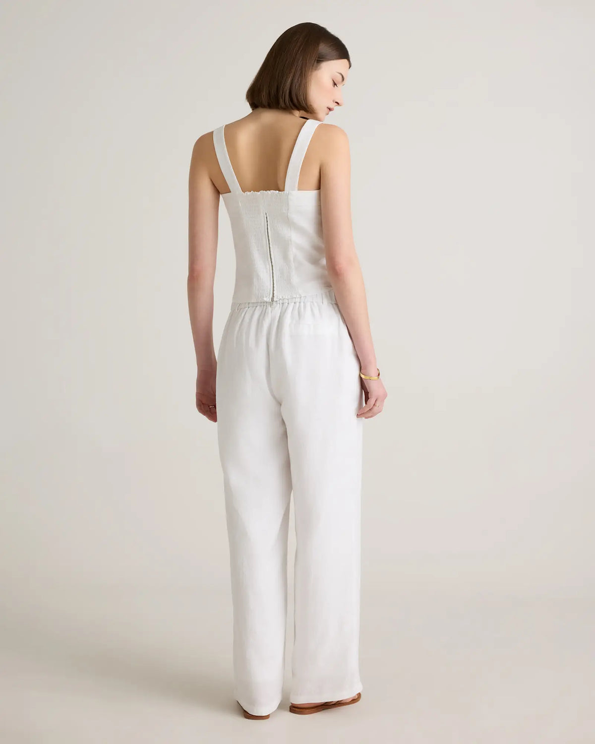 100% European Linen Pleated Trouser - US 7663