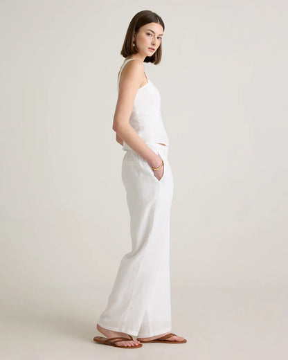100% European Linen Pleated Trouser - US 7663