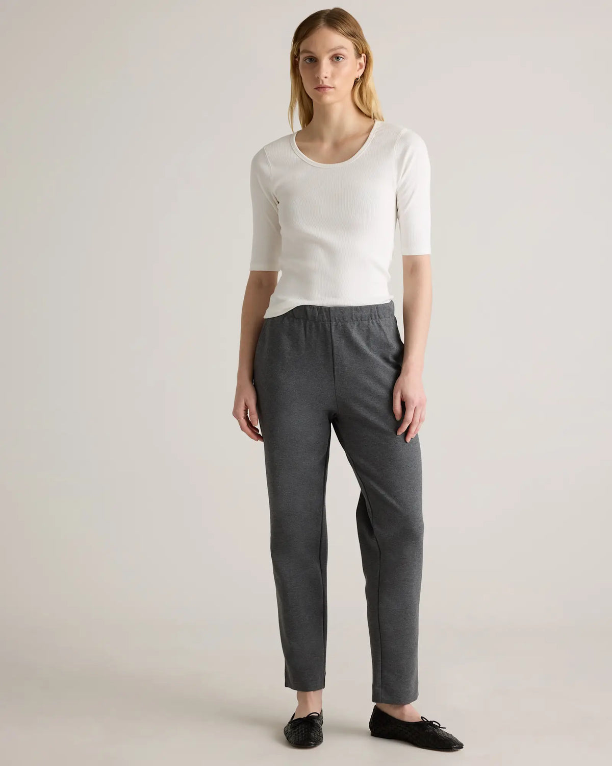 Organic Cotton Double Knit Straight Pants - US 5786