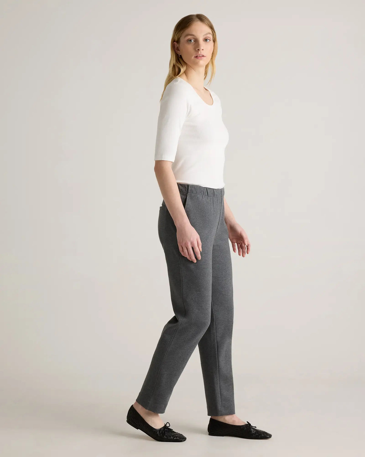 Organic Cotton Double Knit Straight Pants - US 5786