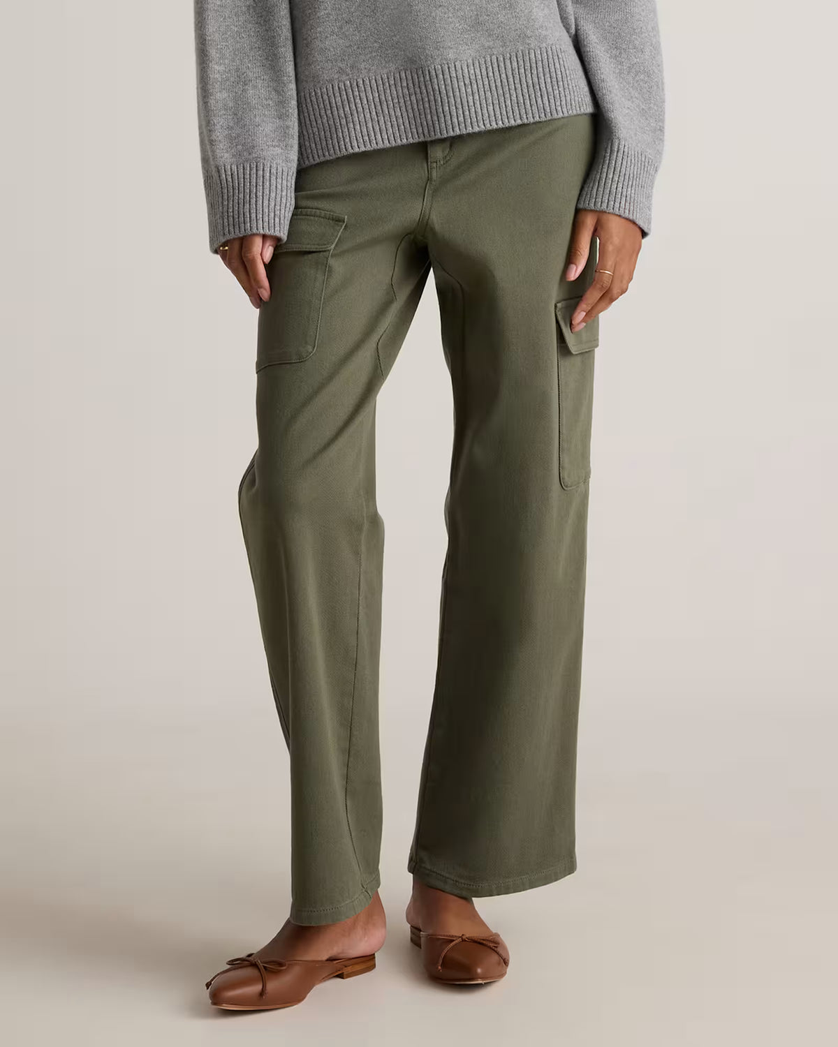 Organic Stretch Cotton Twill Cargo Pants - US 6222