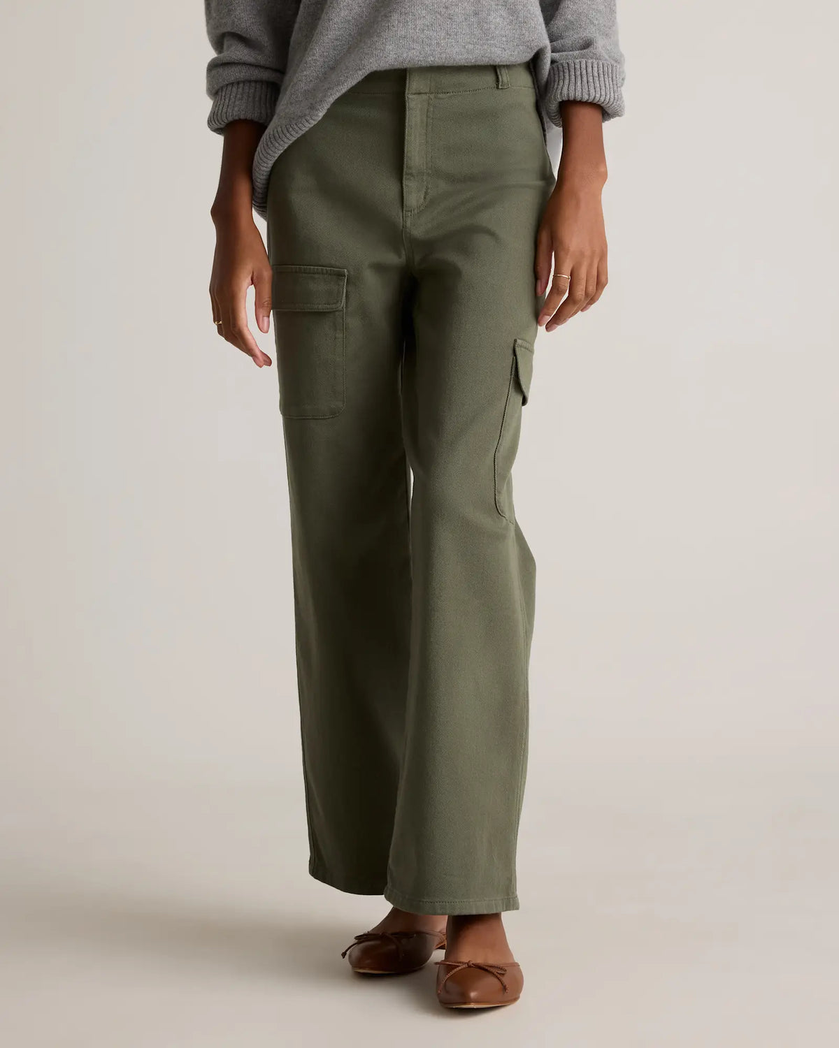 Organic Stretch Cotton Twill Cargo Pants - US 6222