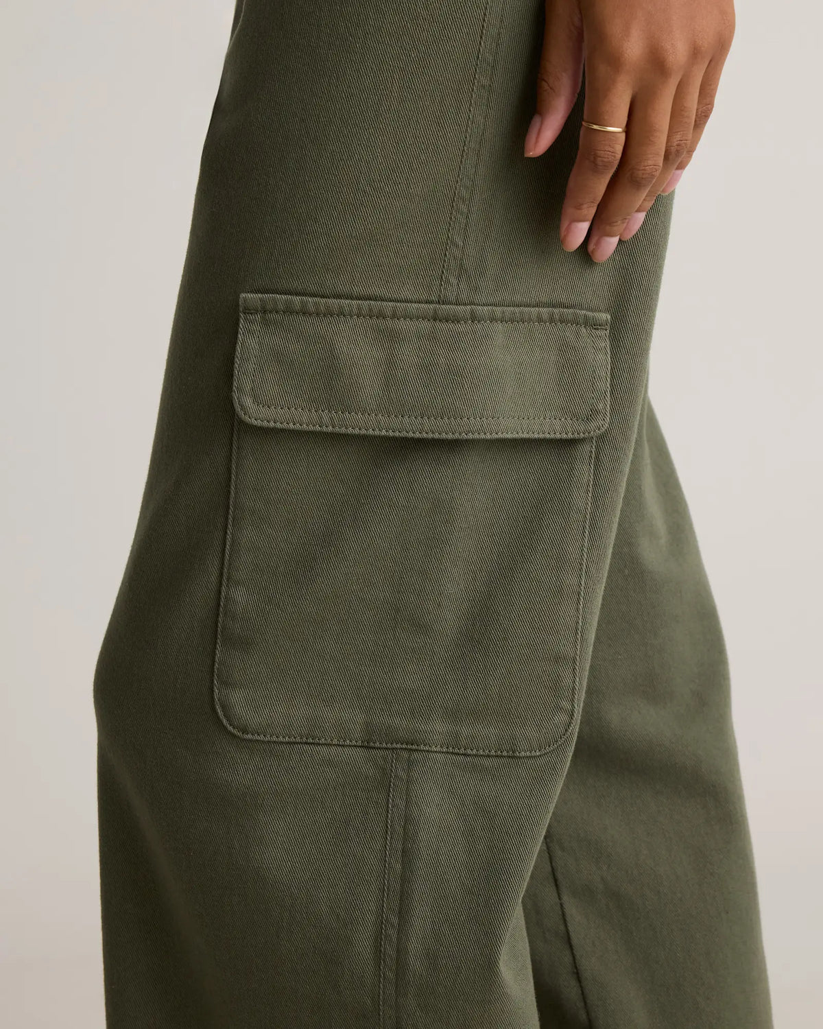 Organic Stretch Cotton Twill Cargo Pants - US 6222