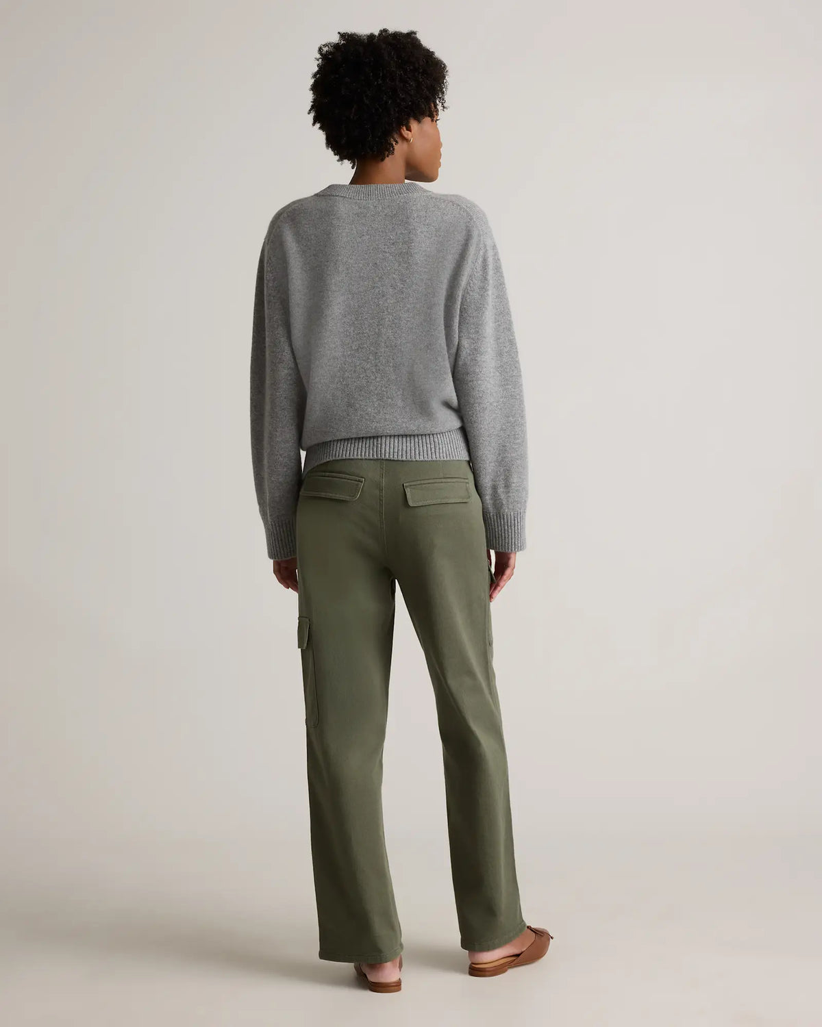 Organic Stretch Cotton Twill Cargo Pants - US 6222