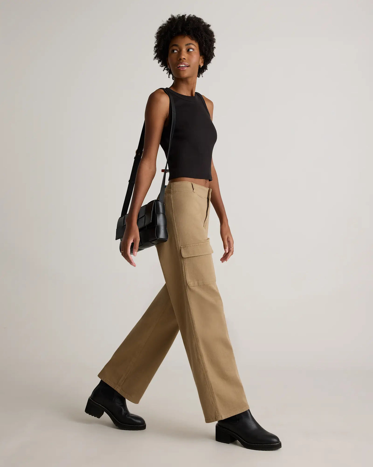 Organic Stretch Cotton Twill Cargo Pants - US 2903