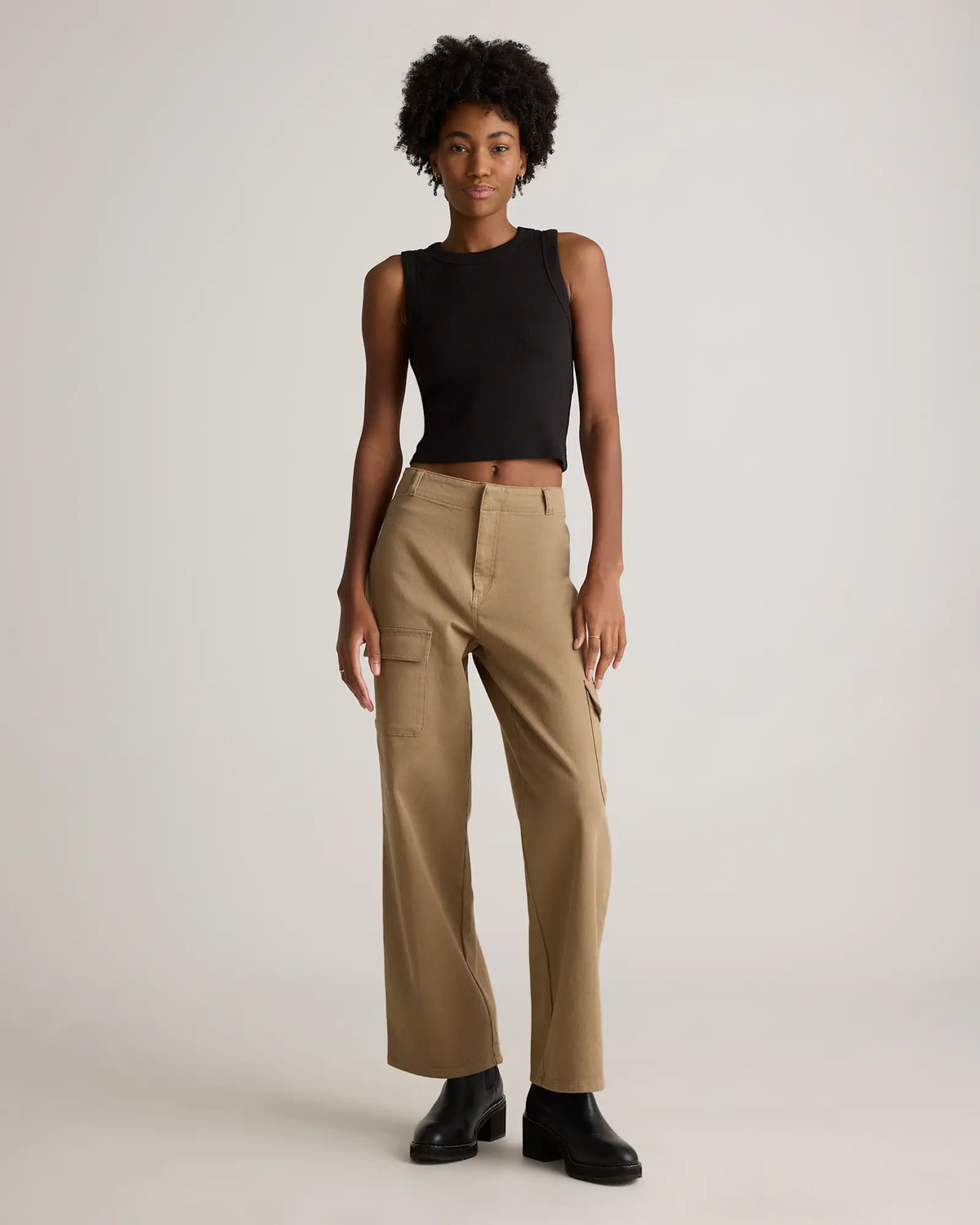 Organic Stretch Cotton Twill Cargo Pants - US 2903