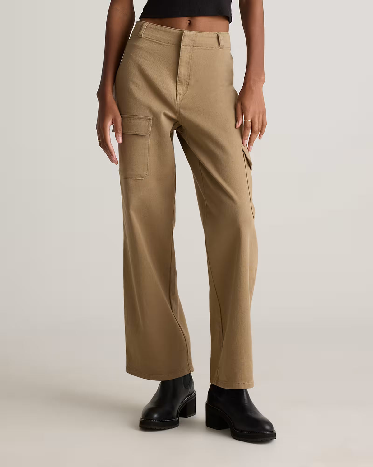 Organic Stretch Cotton Twill Cargo Pants - US 2903