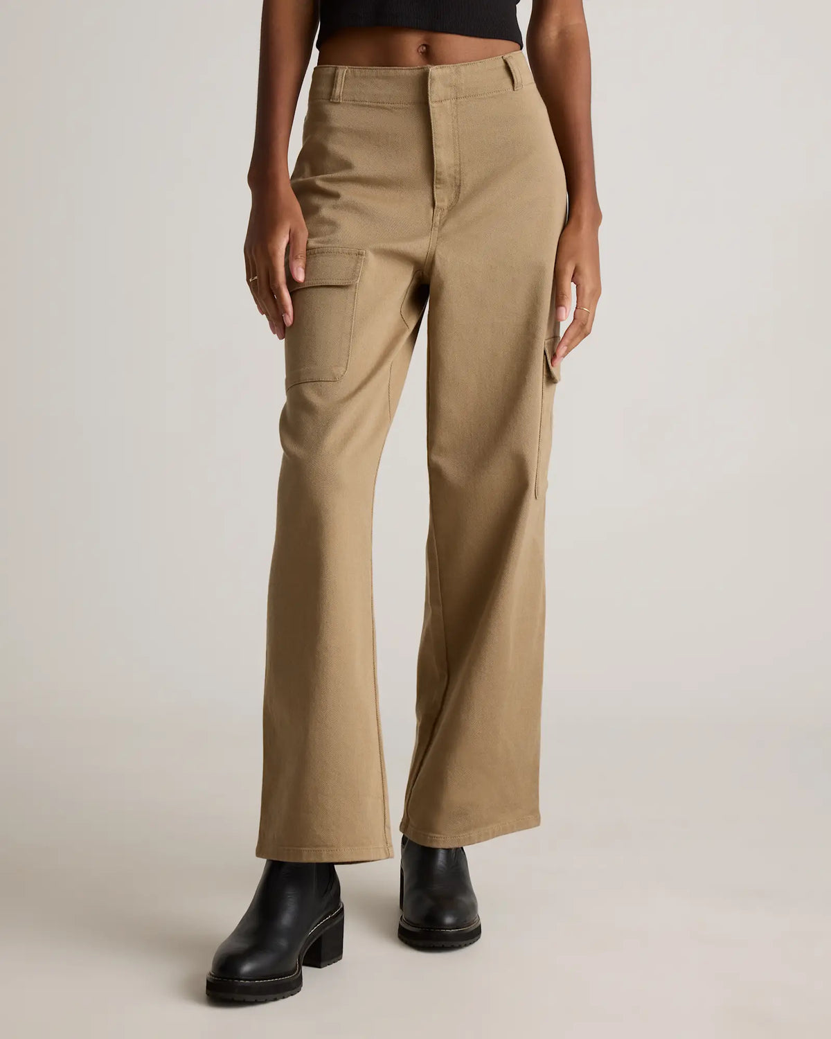 Organic Stretch Cotton Twill Cargo Pants - US 2903