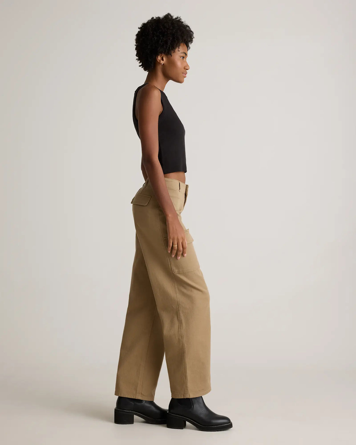 Organic Stretch Cotton Twill Cargo Pants - US 2903