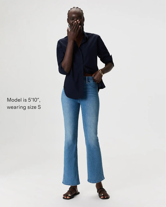 Nina Stretch Pull-On Kick Flare Jeans - US 7384