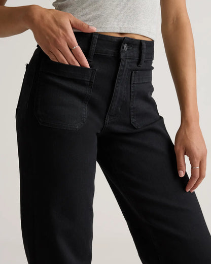 Bella Stretch Patch Pocket Wide Leg Jeans - US 0856