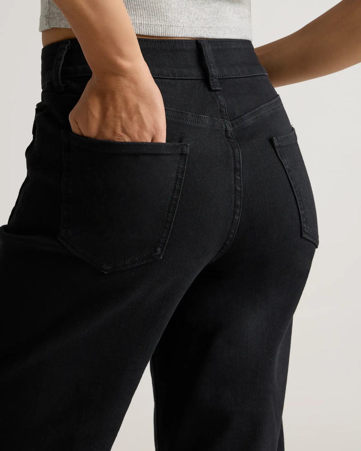 Bella Stretch Patch Pocket Wide Leg Jeans - US 0856