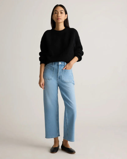Bella Stretch Patch Pocket Wide Leg Jeans - US 8783