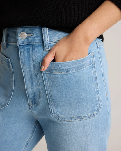 Bella Stretch Patch Pocket Wide Leg Jeans - US 8783