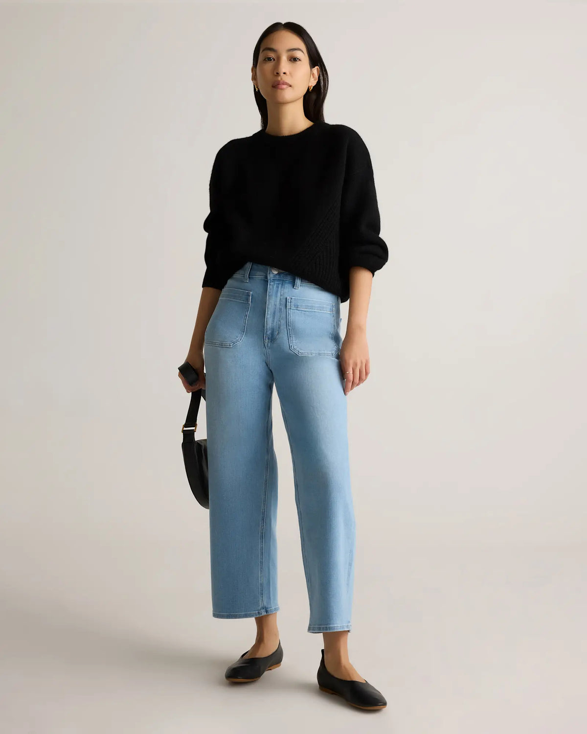 Bella Stretch Patch Pocket Wide Leg Jeans - US 8783