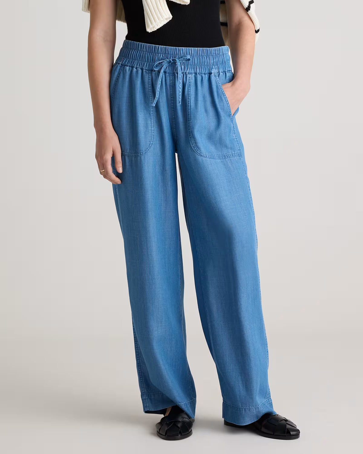 Pull-On Tencel Chambray Pants - US 7772