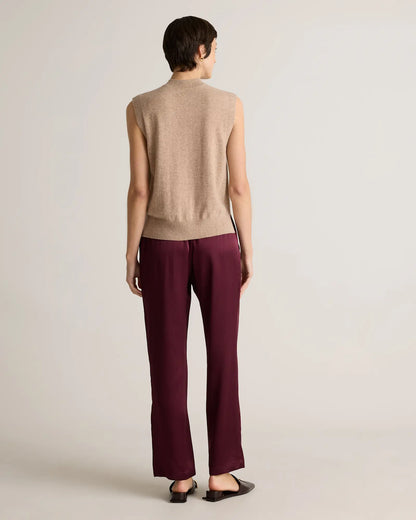 100% Washable Silk Drawstring Wide Leg Pants - US 5348