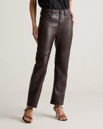 Vegan Leather Straight Leg Pants - US 9750