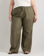 100% European Linen Wide Leg Pants - US 6568