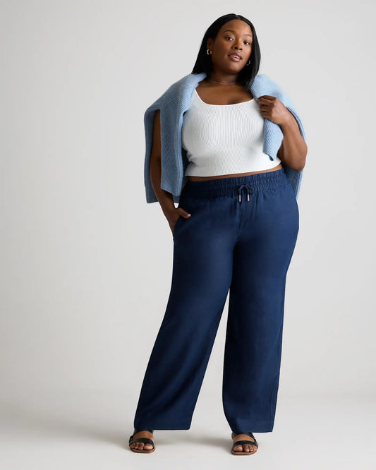 100% European Linen Wide Leg Pants - US 0760