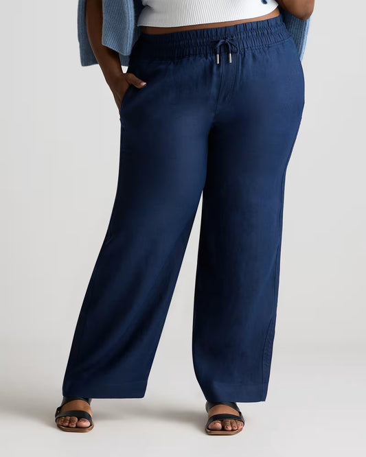 100% European Linen Wide Leg Pants - US 0760
