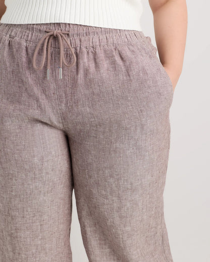 100% European Linen Wide Leg Pants - US 8003