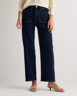 Bella Stretch Patch Pocket Wide Leg Jeans - US 5973