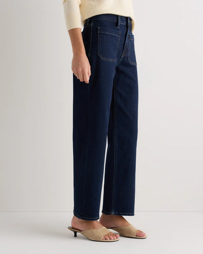 Bella Stretch Patch Pocket Wide Leg Jeans - US 9012