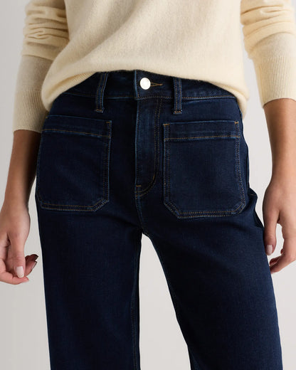 Bella Stretch Patch Pocket Wide Leg Jeans - US 9012