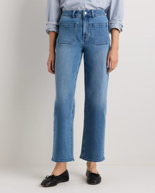 Bella Stretch Patch Pocket Wide Leg Jeans - US 5736