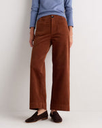 Organic Stretch Corduroy Cropped Wide Leg Pants - US 4997