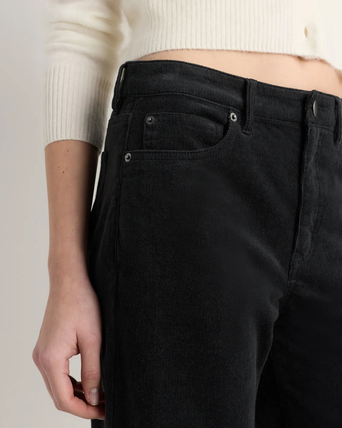 Organic Stretch Corduroy Wide Leg Pants - US 6643