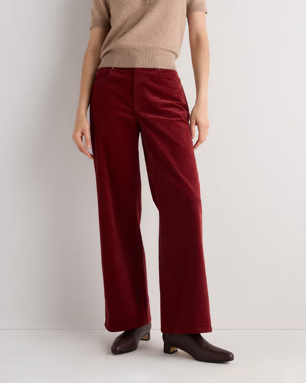 Organic Stretch Corduroy Wide Leg Pants - US 6901