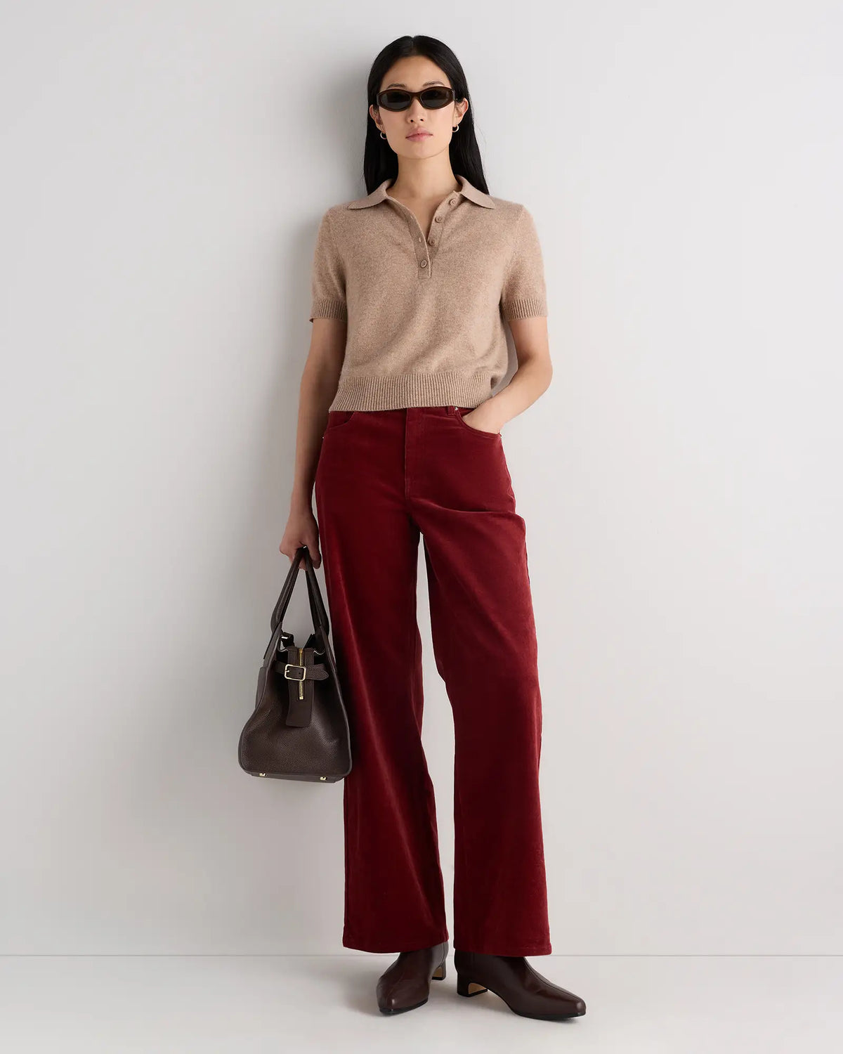 Organic Stretch Corduroy Wide Leg Pants - US 6901