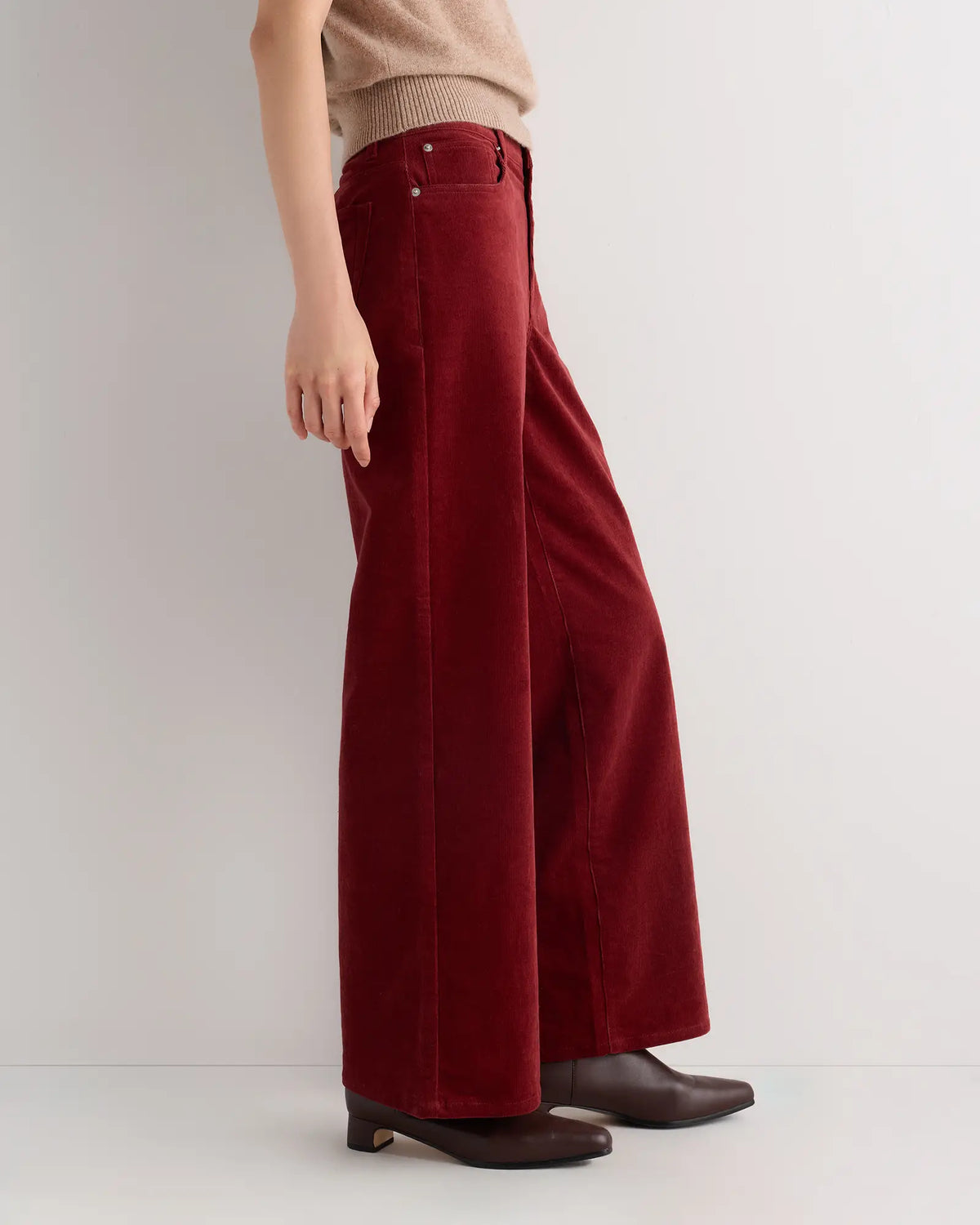 Organic Stretch Corduroy Wide Leg Pants - US 6901