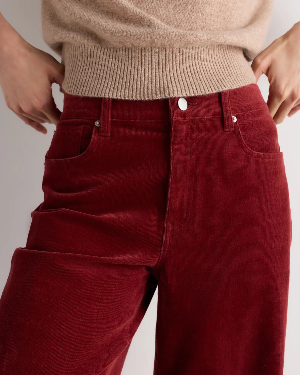 Organic Stretch Corduroy Wide Leg Pants - US 6901