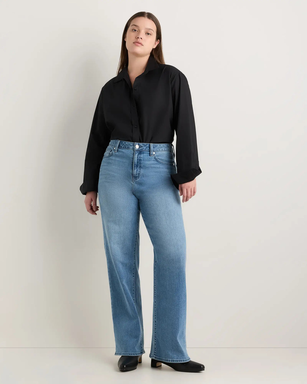 Curvy Bella Stretch Wide Leg Jeans - US 4073