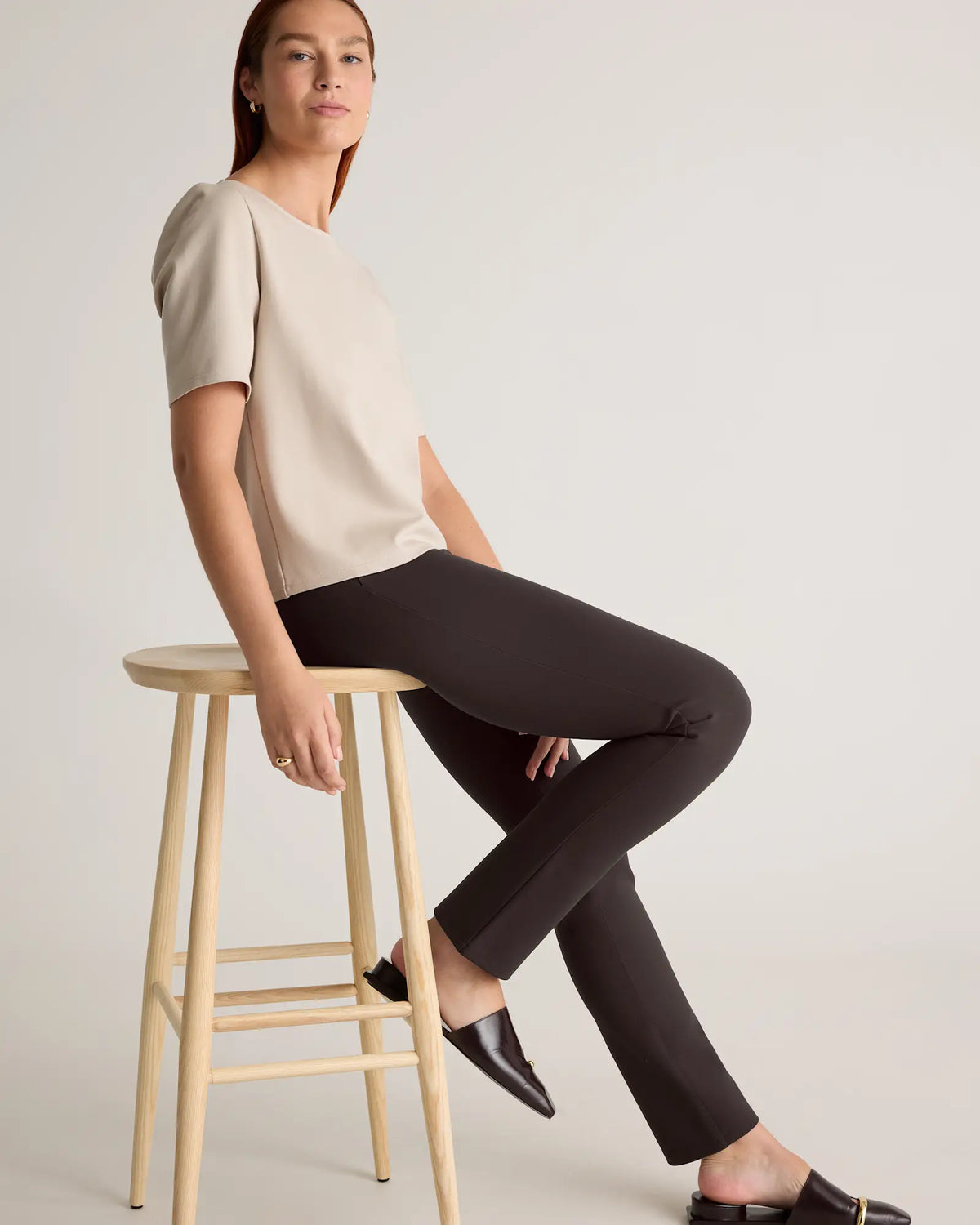Ultra-Stretch Ponte Straight Leg Pants - US 7083